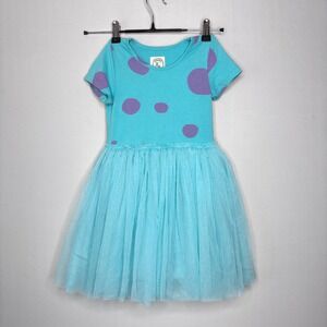 Taylor Joelle Tulle Dress Girls Size 6Y Blue Purple Polka Dot Bright Colorful